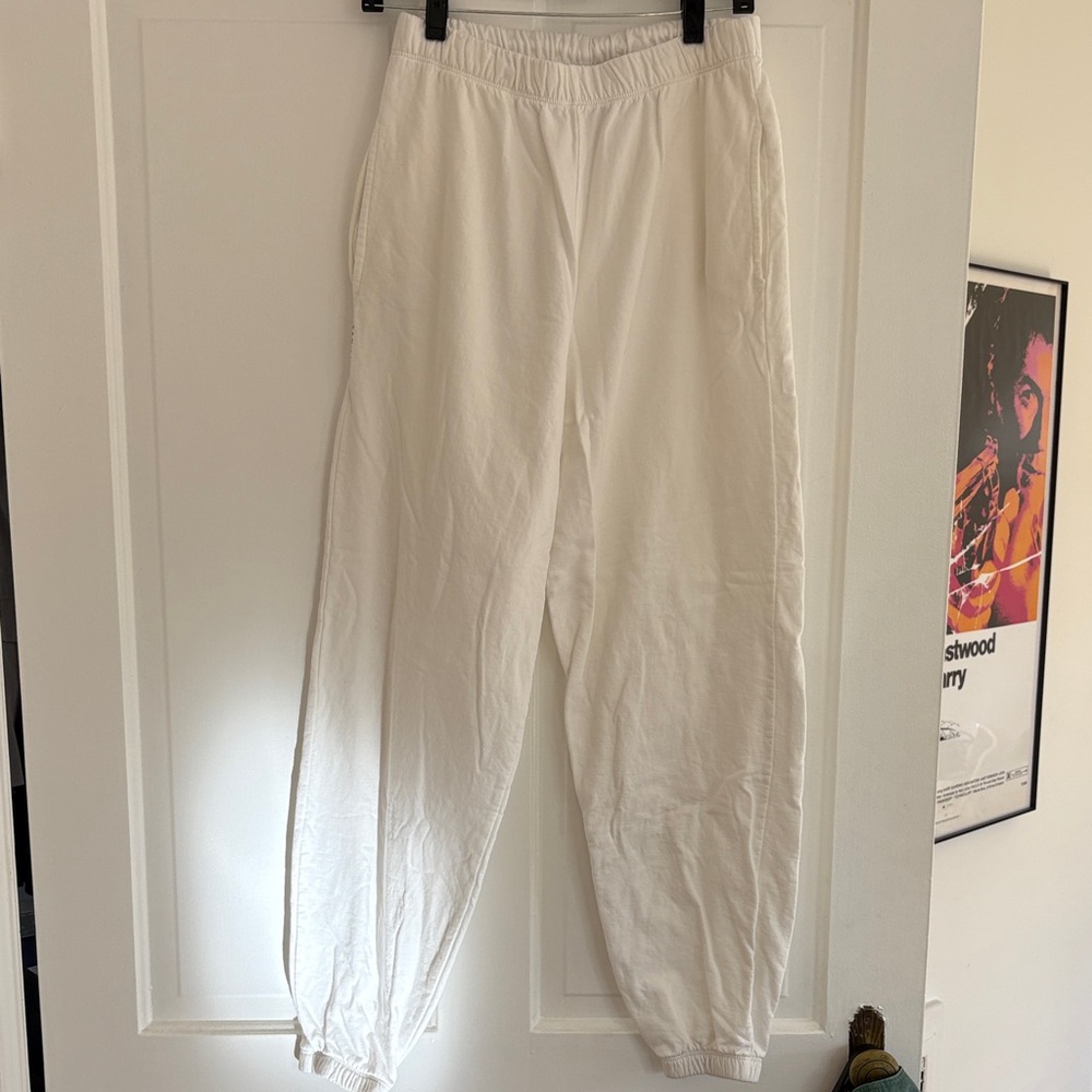 Tan+Lines by Sivan Ayla white sweatpants size medium